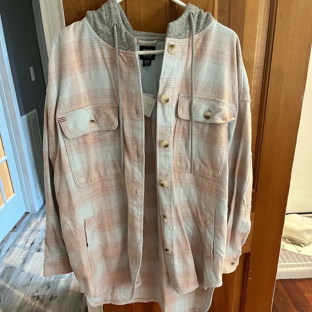 Flannel hooded jacket size medium